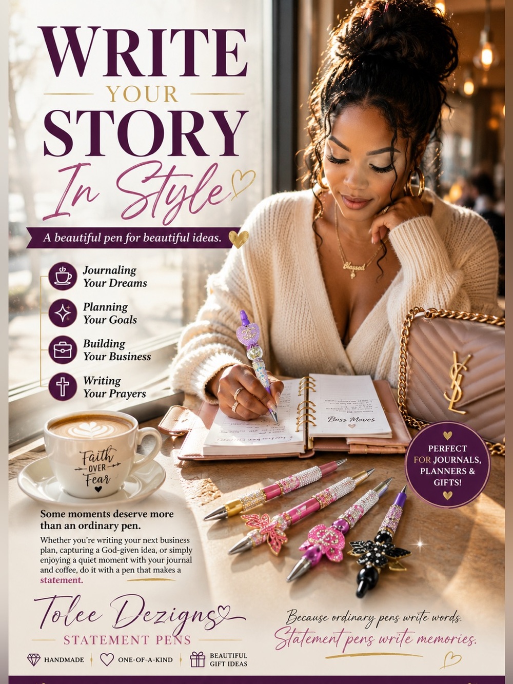 She signs it Collection By Tolee Dezigns- Handcrafted Beaded Pens